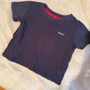 DKNY Kids Dark Blue Tee with Red Accent